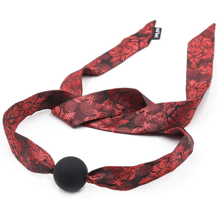 Сексуальна стрічка для губ Ball Plug, чорний, кругла, для дорослих