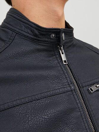 Чоловіча куртка Jack & Jones зі штучної замші, чорна, розмір 4XL