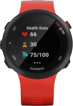 Спортивний GPS-годинник Garmin Forerunner 45 для бігу, фітнес-трекер з пульсометром та планами тренувань, червоний (розмір M)