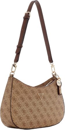 Жіноча сумка через плече GUESS Noelle II з верхнім замком, коричнева з логотипом Latte Logo