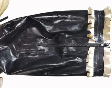 Латексна маска для BDSM, фетіш, бондж, косплей - з мереживом, для тематичних вечірок та Хелловін