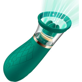 Вібратор для жінок FIDECH: стимулятор клітора з 4 режимами, 5 рівнями інтенсивності та 360° обертанням. Іграшка для дорослих, для пар. Колір: зелений