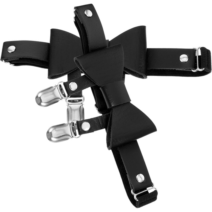 Кліп для шкарпеток Minkissy: регульований пояс для ніг, стрічка для штанів, металевий кільцевий ремінь, чорний (2 шт.)