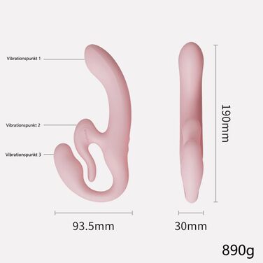 Вібратор для пар Jixaxe Doppelkopf з реалістичного силікону, 5 режимів, пульт дистанційного керування, стимулятор G-точки та клітора, секс-іграшка для жінок та лесбійок
