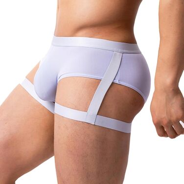 Чоловіча трусика YUFEIDA: Сексуальні сліпи, танга, стрінги для спорту та фітнесу (4 шт. - блакитний/темно-сірий/синій/чорний) L