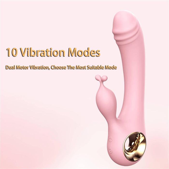 Вібратор Rabbit для жінок та пар, 10 режимів, рожевий, для масажу клітора та G-точки