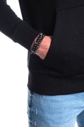 Чоловічий худі Jack & Jones з логотипом, чорний (розмір 3XL)
