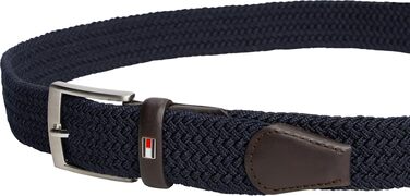 Чоловічий текстильний ремінь Tommy Hilfiger New Adan Belt 3.5, синій (Sky Captain), розмір 95