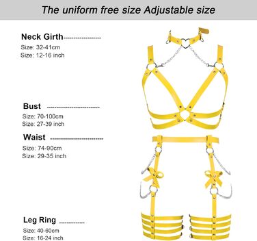 Жіночий шкіряний боді з лямками BANSSGOTH: комплект стрінги з бантиком для танців та святкування, оранжевий/жовтий колір