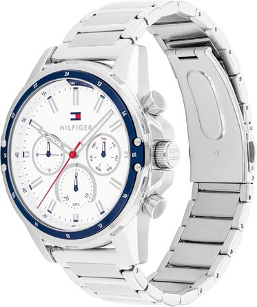 Наручний чоловічий годинник Tommy Hilfiger Quartz з багатофункціональним циферблатом (Білий)