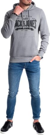 Чоловічий худі Jack & Jones з логотипом, колір Sedona Sage, модель Mika