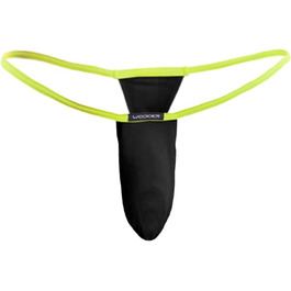 WOJOER Шнурок-шкарпетка з декоративною смугою, міні-розмір, для пляжу та нижньої білизни, еластичний, з підняттям, дизайнерський клубний одяг, виготовлено в Німеччині, чорний