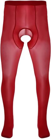 Чоловічі шкарпетки-колготки, сексуальна білизна, колготки, закриті пальці, відкритий промеж, сексуальні колготки універсального розміру, білий (універсальний розмір, червоний)