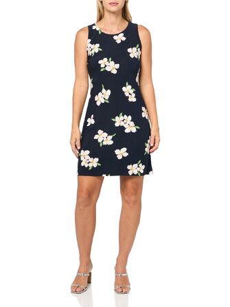 Сукня Tommy Hilfiger Scuba Crepe з кишенями, Sky Captain Multi, 12 Petite