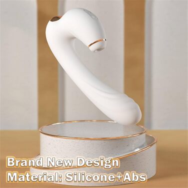 Вібратор Rabbit Silikon Dildo з 7 режимами вібрації та 3 режимами насосу для жінок, білий