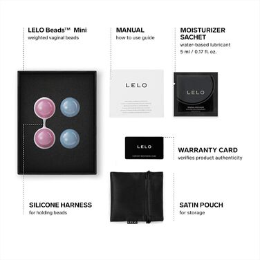 LELO Beads Mini - вагінальні кульки для тренування м'язів тазового дна, вагінальні кульки для початківців