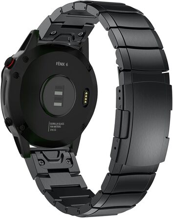 Сталевий металевий ремінець для Garmin Fenix 7, 7S, 7X, 6X, 6 Pro, 5X, 5, 3HR, Epix — 22мм, Easyfit, колір агат