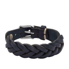 Чоловічий браслет Fossil Casual Texture зі сталі або шкіри, сріблястого кольору, з магнітним, розкладним або пряжковим застібкою