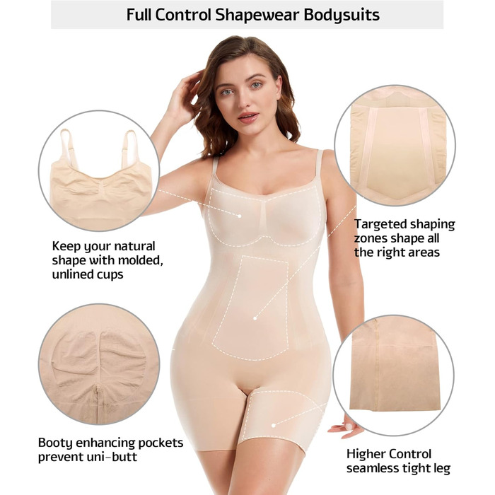 Корсет для схуднення HAPERX Hapewear для жінок, модельний корсет, чорний (XL, Бежевий - повний боді)