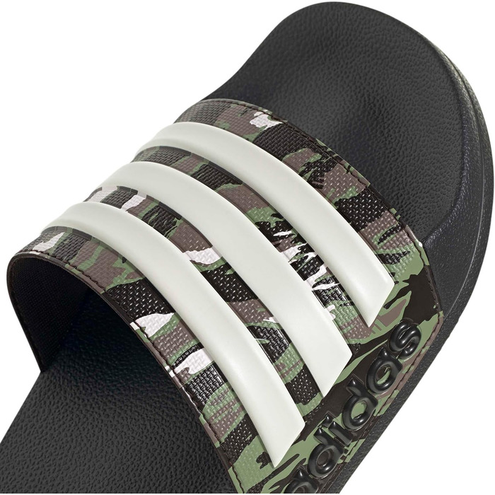 Чоловічі тапочки-шльопанці adidas Adilette Shower Velcro Core Black / Alumina Tent Green, розмір 38 EU