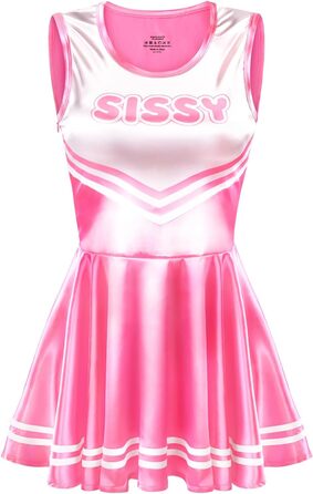 Комбінезон без рукавів з блискучого атласу LittleForBig для дорослих (рожевий, XXL)