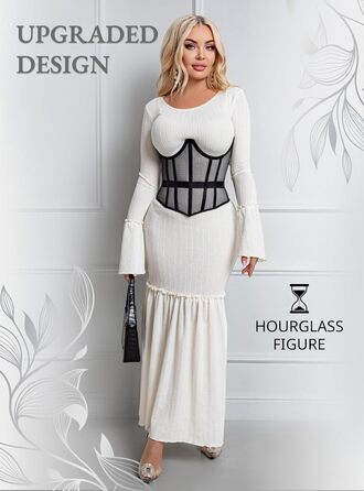 Корсет для фігури жіночий Meh-Korett, Body shaper, чорний, XS