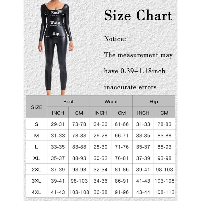 Комбінезон-боді з екошкіри для жінок Ausing. Боді, стрейч, глянцевий, для вечірок, карнавалу, Хелловіну, клубу. Чорний колір.
