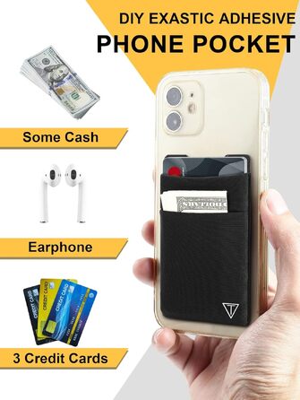 Мінімалістичний чоловічий гаманець TOYFID з RFID-захистом, картхолдер з Pop-up механізмом та відділенням для монет, чорний