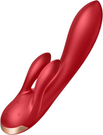 Вібратор Satisfyer Double Flex Connect з Bluetooth-додаток | Інтимні іграшки для жінок | Водонепроникний (IPX7) | З високоякісного силікону | Перезаряджається | Червоний