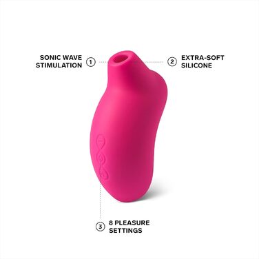 LELO SONA - вібратор для жінок з технологією звукових хвиль, водонепроникний, акумуляторний, преміум-якість, Cerise