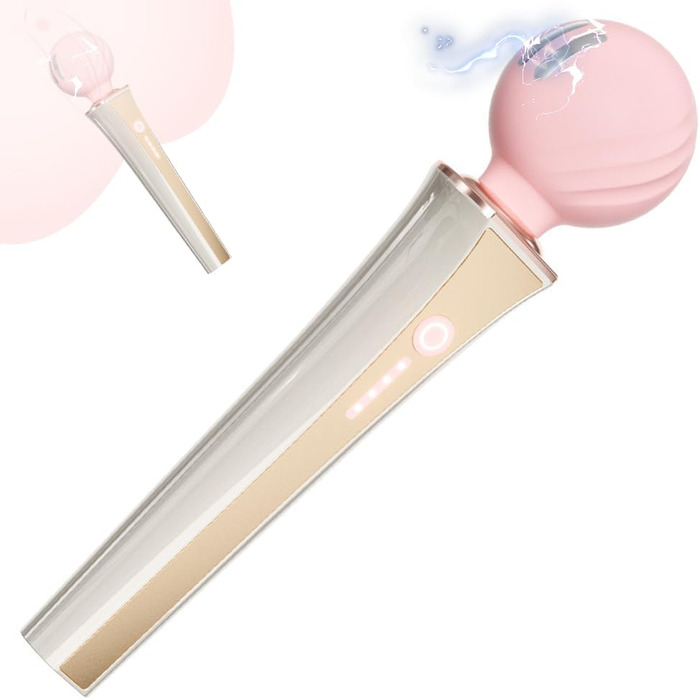 Масажер для тіла Jpscor Elektro Shock Massagestab: вібратор для дорослих з 10 режимів вібрації та 5 режимами електрошоку, для пар, SM-іграшки для ніпелів, клітора, G-точки, ануса та пеніса