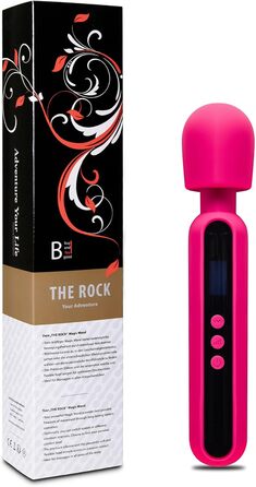 Вібратор 'THE ROCK XL' 23,5 см з дисплеєм - Масажер для жінок з преміум-силікону. Іграшки для дорослих, для пар, дildo, Magic Wand Pink