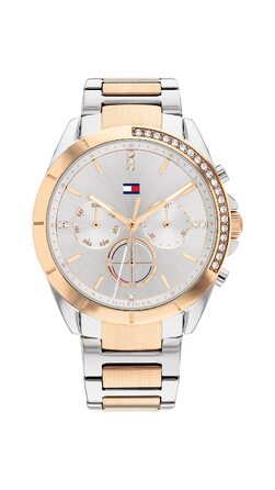 Жіночий кварцовий годинник Tommy Hilfiger з багатофункціональним циферблатом та сталевим браслетом, колір золото