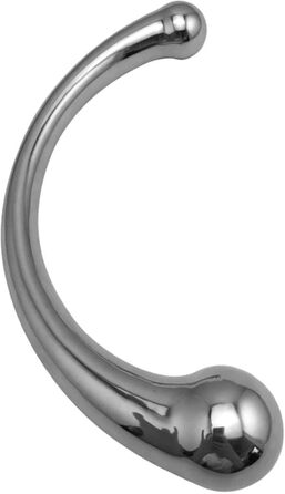 Анальний плагін з подвійним наконечником з нержавіючої сталі - масажер простати для жінок та чоловіків