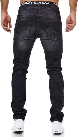 Чоловічі джинси MERISH Slim Fit з ефектом Stretch, дизайнерські денімові штани, чорні (42W / 32L, арт. 9148-2100)