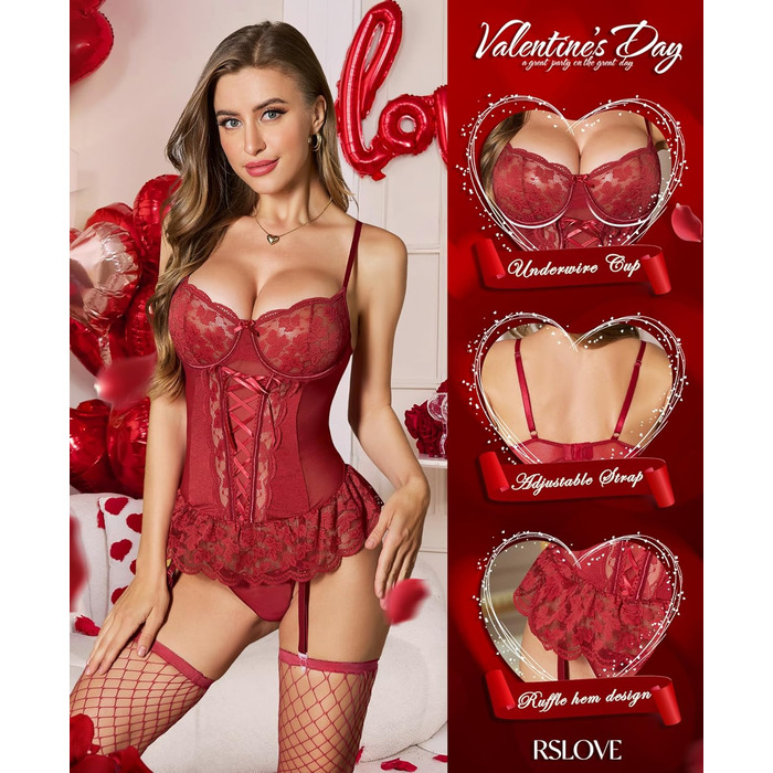 Бюстгальтер RLOVE з пуш-ап ефектом, корсетний, чорний (S, Бордовий)