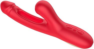 Вібратор Rabbit 2-в-1 для стимуляції вагіни та клітора, 49 швидкостей, 14 режимів вібрації, 25 см, для жінок та пар