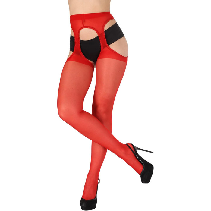 Чулки BANANALU з швом, 20 Den з вирізом (XL, Червоний/Чорний - набір 3 шт.)