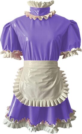 Міні-сукня в стилі готичної лоліти з ПВХ, з шортами та поясом, чорна, 3XL