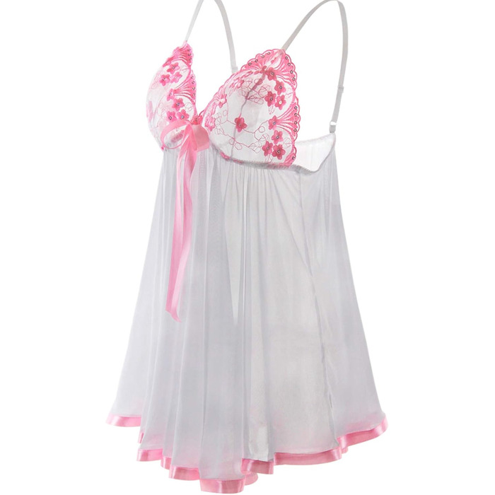 Сексуальна спідня білизна для жінок: мереживний комплект Babydoll з лаком для пишних фігур (4XL)