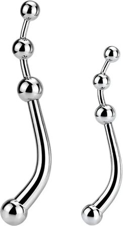 Анальний плагін з нержавіючої сталі, подвійний, великий, фальшивий ділдо, металеві анальні кульки, масажний стрижень, іграшка для вагінального сексу