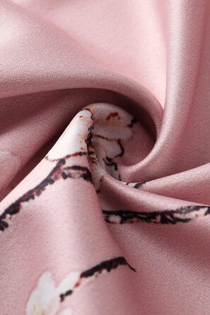 Халат жіночий довгий шовковий, квітковий принт, BABEYOND. Ідеальний для дому, вечірки, сну. Розмір універсальний, рожевий.