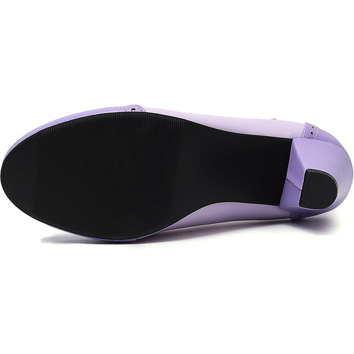 Жіночі туфлі Mary Jane у вінтажному стилі 1920-1950-х років, двоколірні класичні підбори з ремінцем на щиколотці, закритий круглий носок, колір ліловий, розмір 37 EU