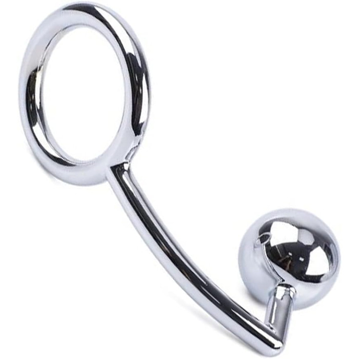 Анальний плагін Jixaxe з кільцем для пеніса, сталевий гачок, 45 мм, для чоловіків