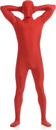 Танцювальний комбінезон-боді Leemqcyа з маскою, червоний, S (145-155см)