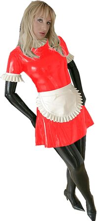 Костюм для косплею Sissy: сукня з довгим рукавом, латекс, сервантка, чорно-білий, стиль Лоліти, розмір XXL