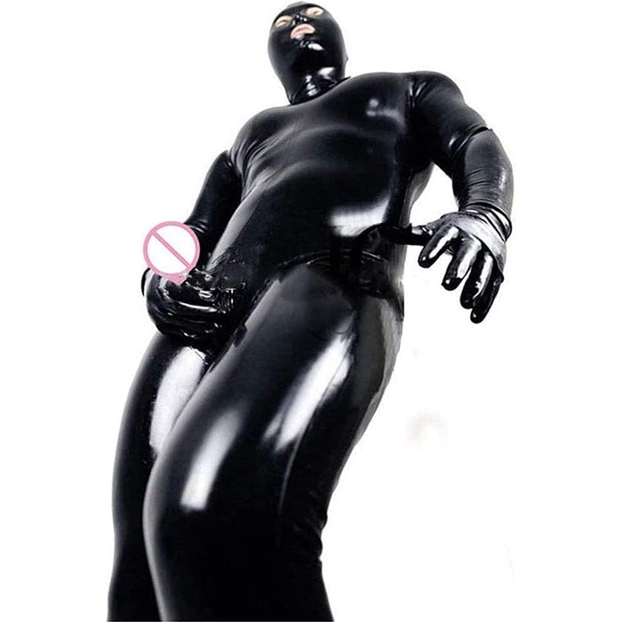 Комбінезон-латексний з лакованої шкіри для чоловіків SMGZC - сексуальний, обтягуючий, одноцільний костюм, боді з гуми