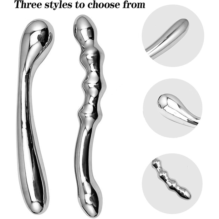 Анальний стимулятор подвійний JXszxbt з нержавіючої сталі для чоловіків та жінок