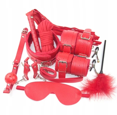 BDSM-набір UniGirl, червоний, 14 предметів