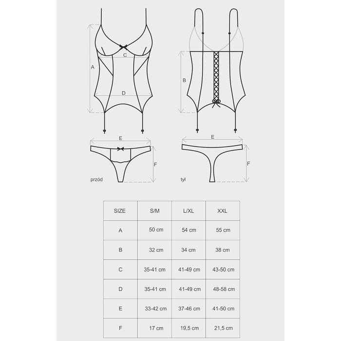Елегантний комплект спідньої білизни Obsessive: корсет-боді з мереживом, стрінги та стріжки (XXL, чорно-бордовий)